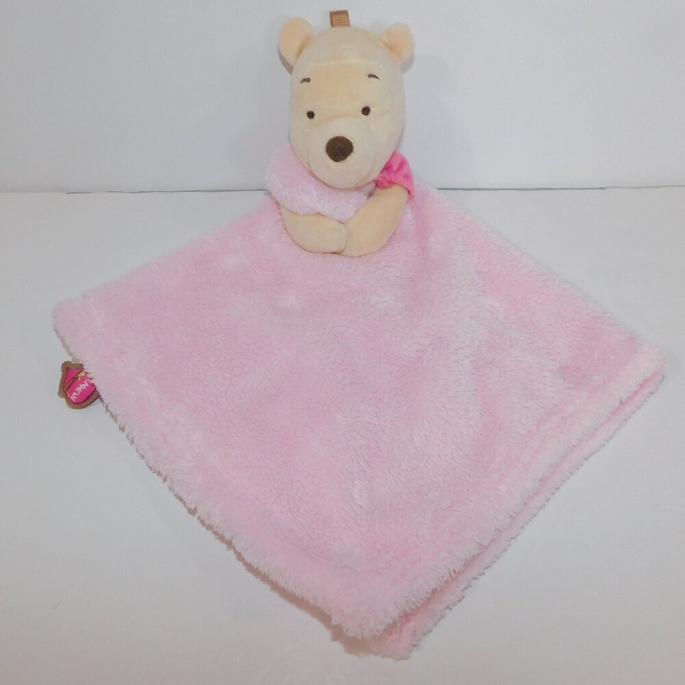 Disney Baby Winnie the Pooh Pink Security blanket plush Lovey nunu Soother